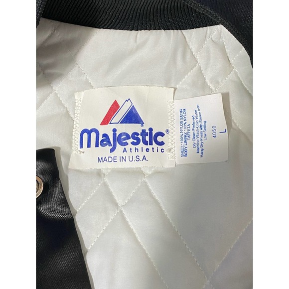 Vtg 50s 60s Rock N Roll Satin Jacket Black Mens Large Rockabilly Dance Majestic - Picture 7 of 9